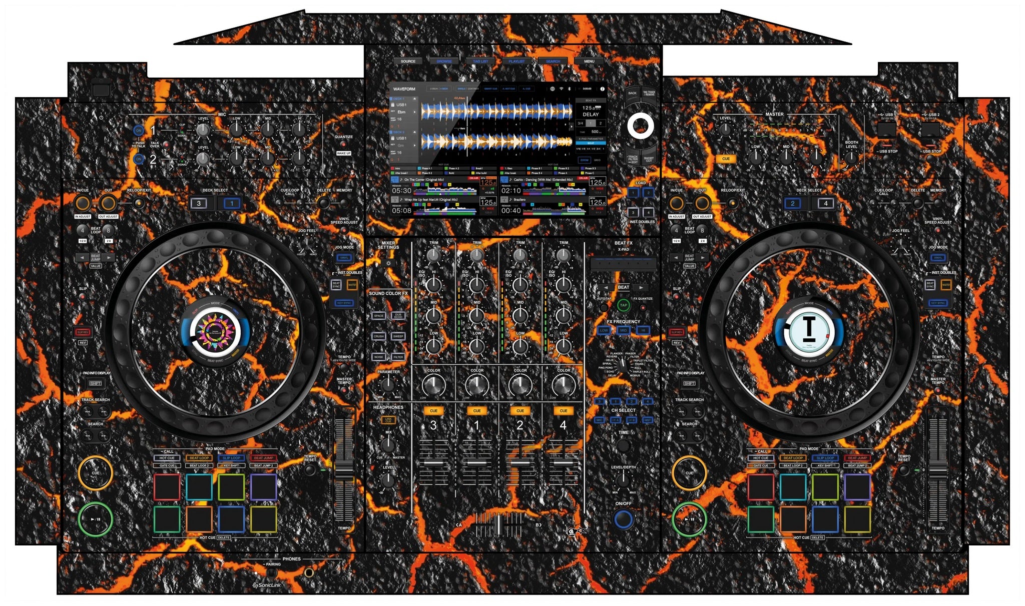 AlphaTheta XDJ AZ Skin Lava