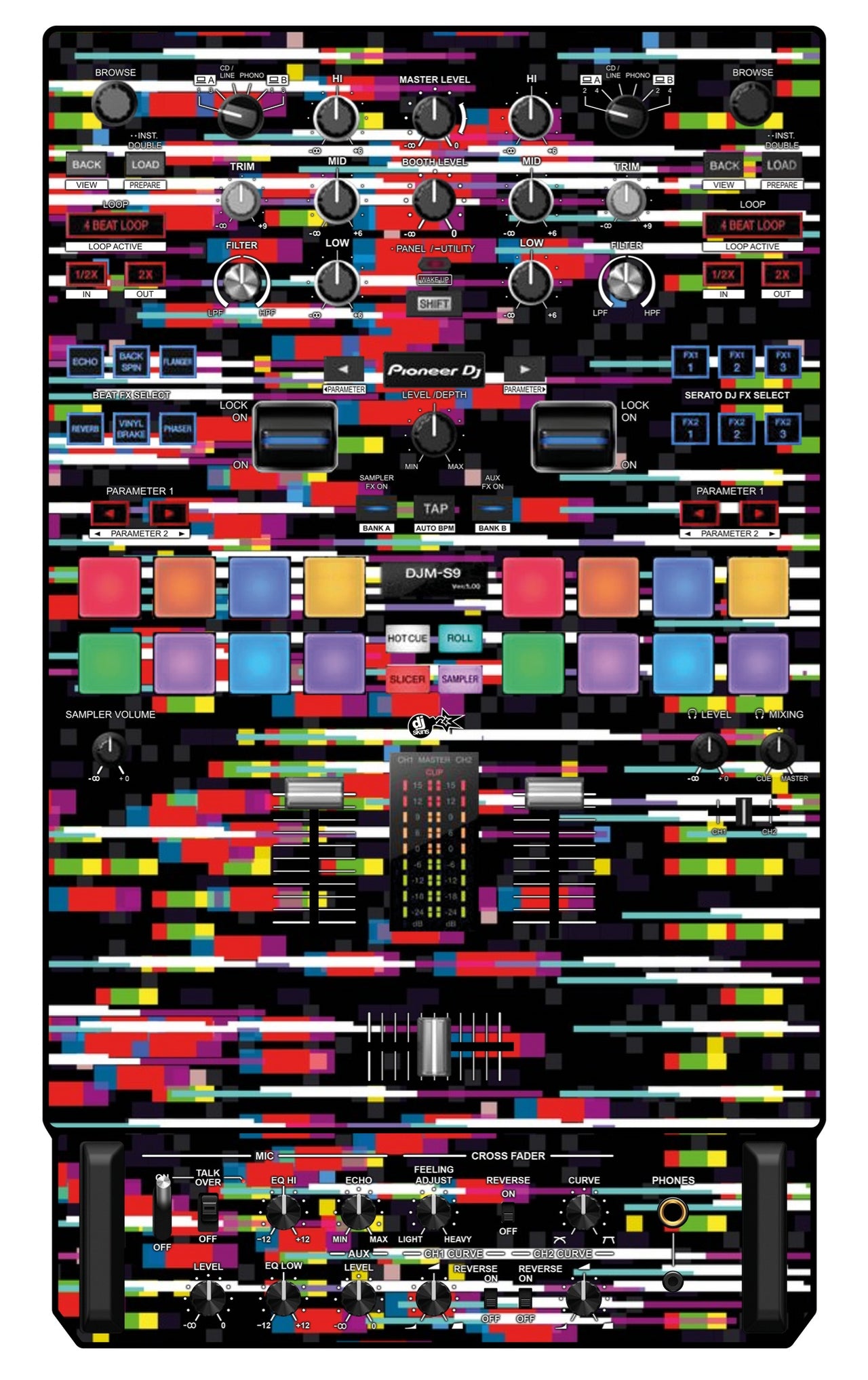 Pioneer DJ DJM S9 Skin Lost Signal
