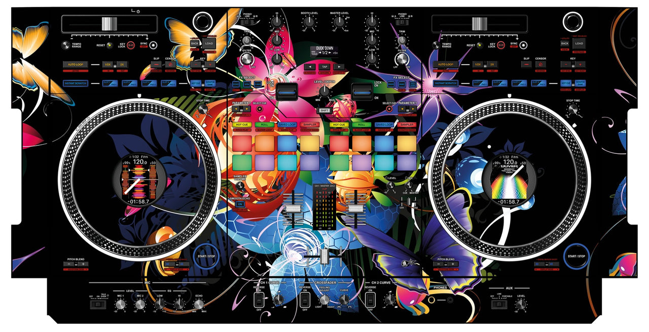 Pioneer DJ DDJ REV 7 Skin Lotus Garden