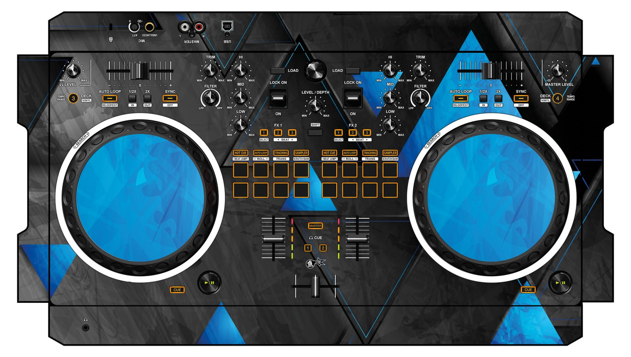 Pioneer DJ DDJ REV 1 Skin Metallic Bermuda Blue