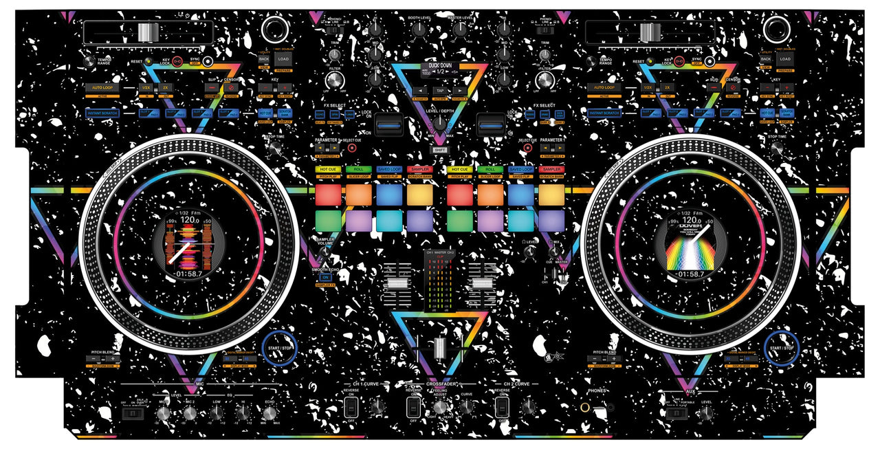 Pioneer DJ DDJ REV 7 Skin Minimal Rainbow