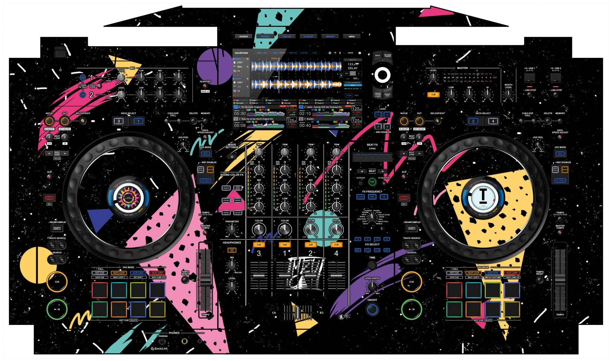 AlphaTheta XDJ AZ Skin Mizucat Black