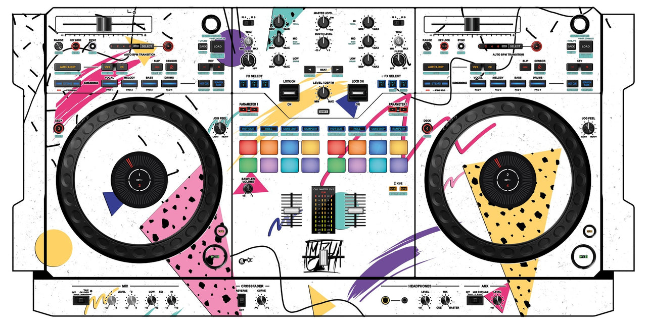 Pioneer DJ DDJ REV 5 Skin Mizucat White