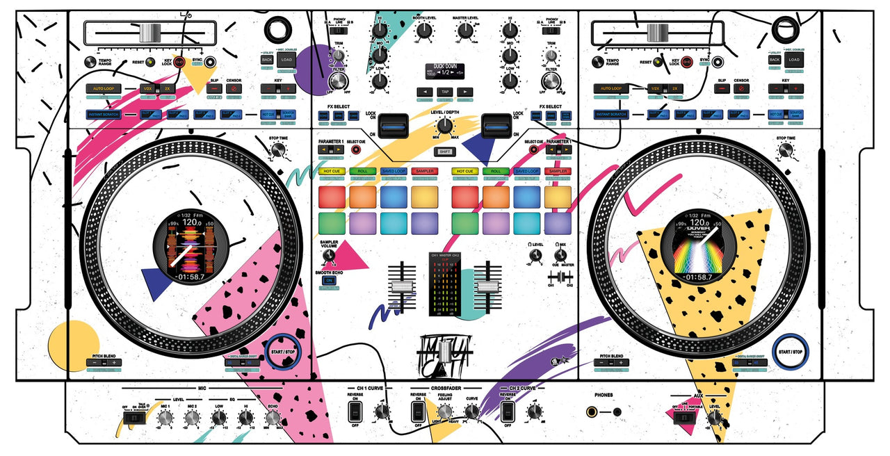 Pioneer DJ DDJ REV 7 Skin Mizucat White