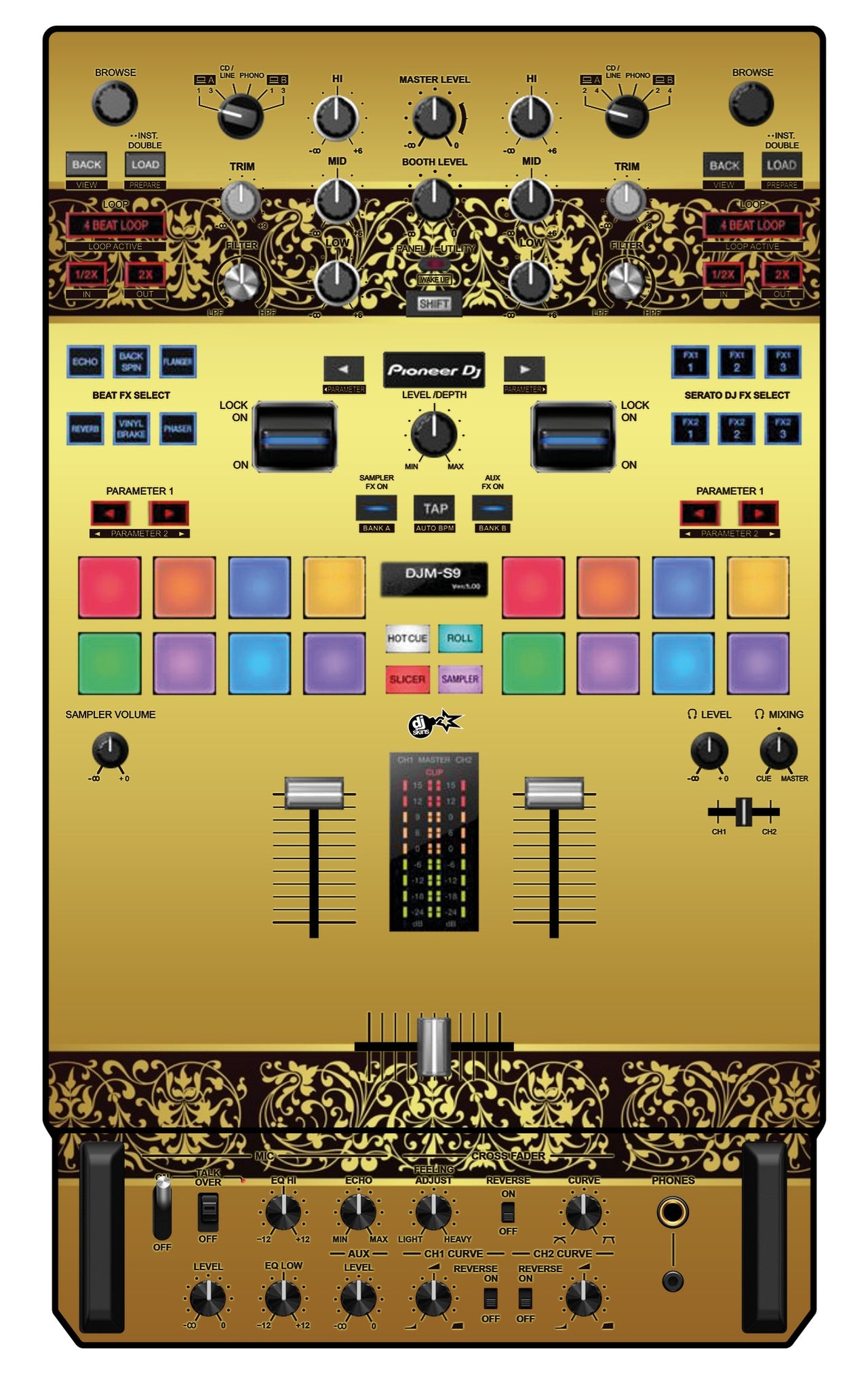 Pioneer DJ DJM S9 Skin Monarchy