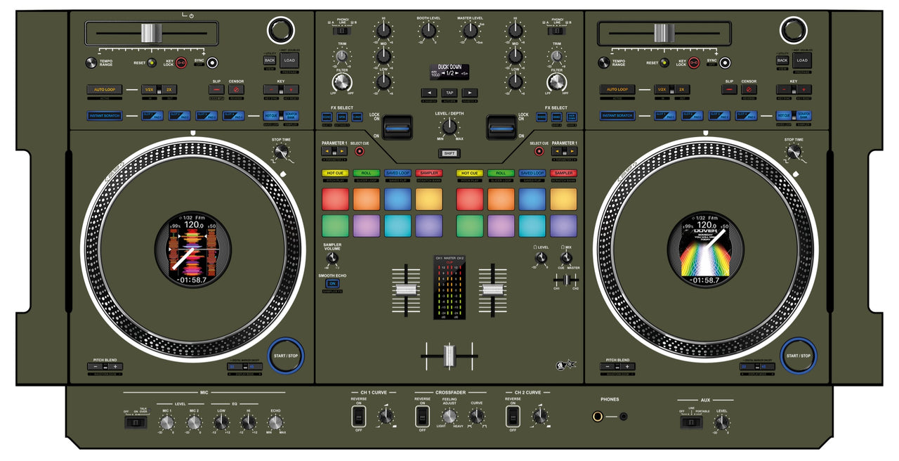 Pioneer DJ DDJ REV 7 Skin Moss Green