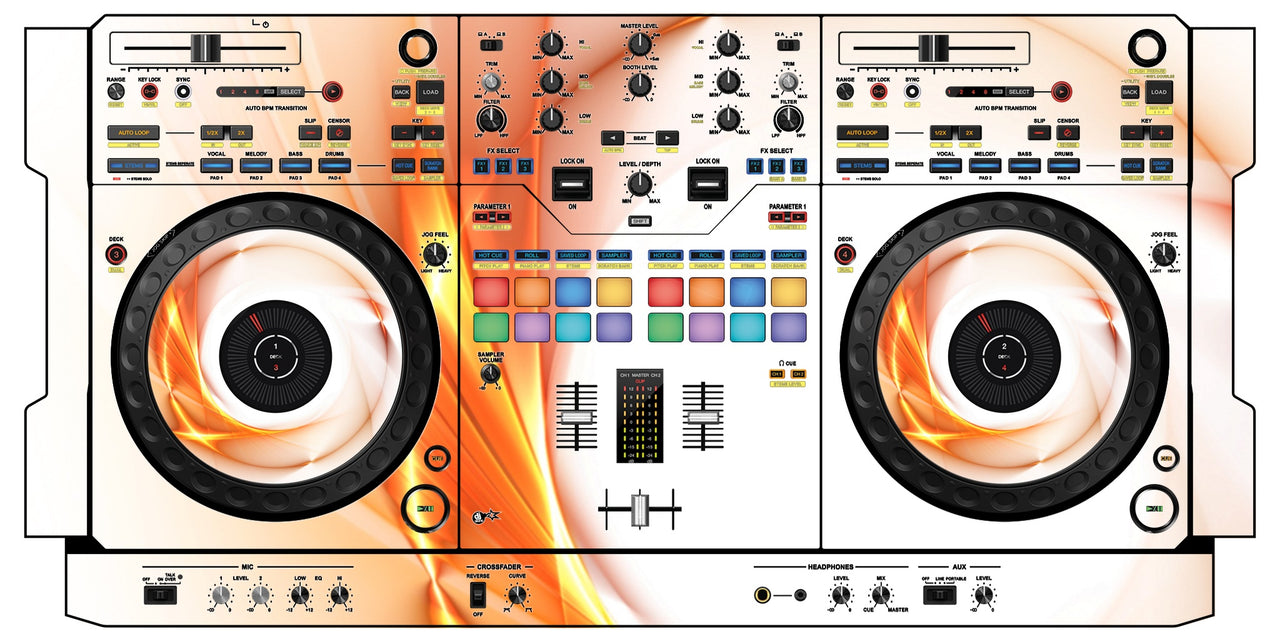 Pioneer DJ DDJ REV 5 Skin Orange Swirl