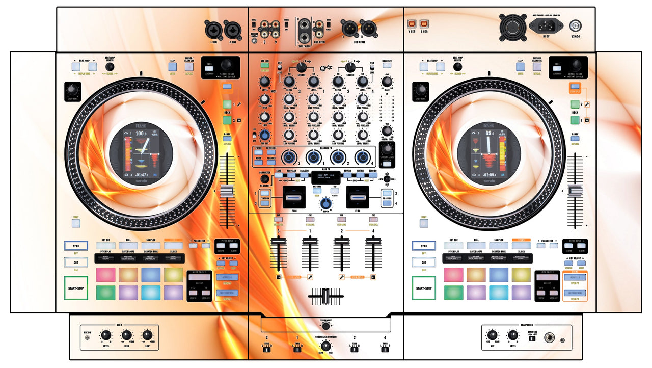 Rane Performer Skin Orange Swirl