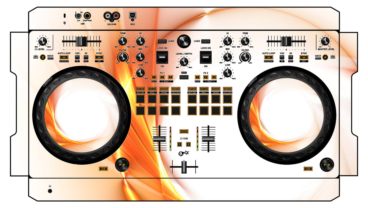 Pioneer DJ DDJ REV 1 Skin Orange Swirl