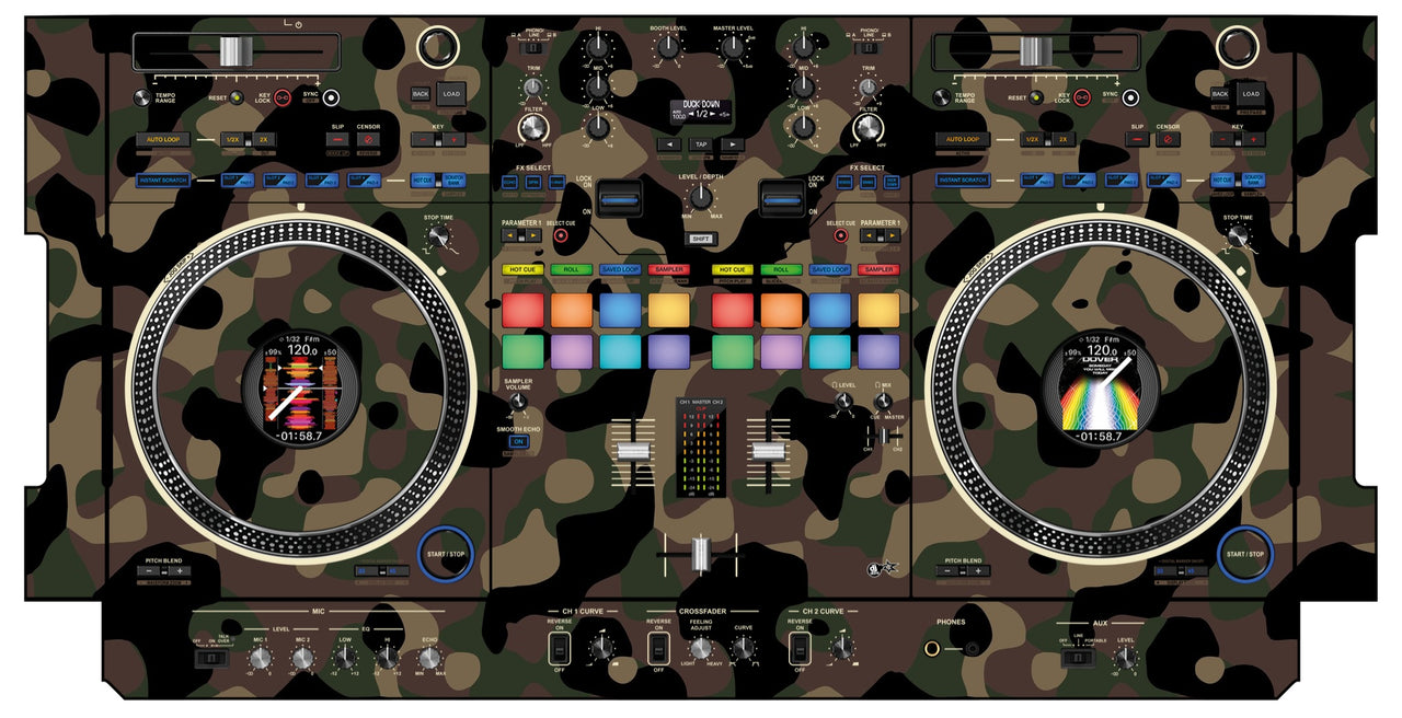 Pioneer DJ DDJ REV 7 Skin Camo Woodland