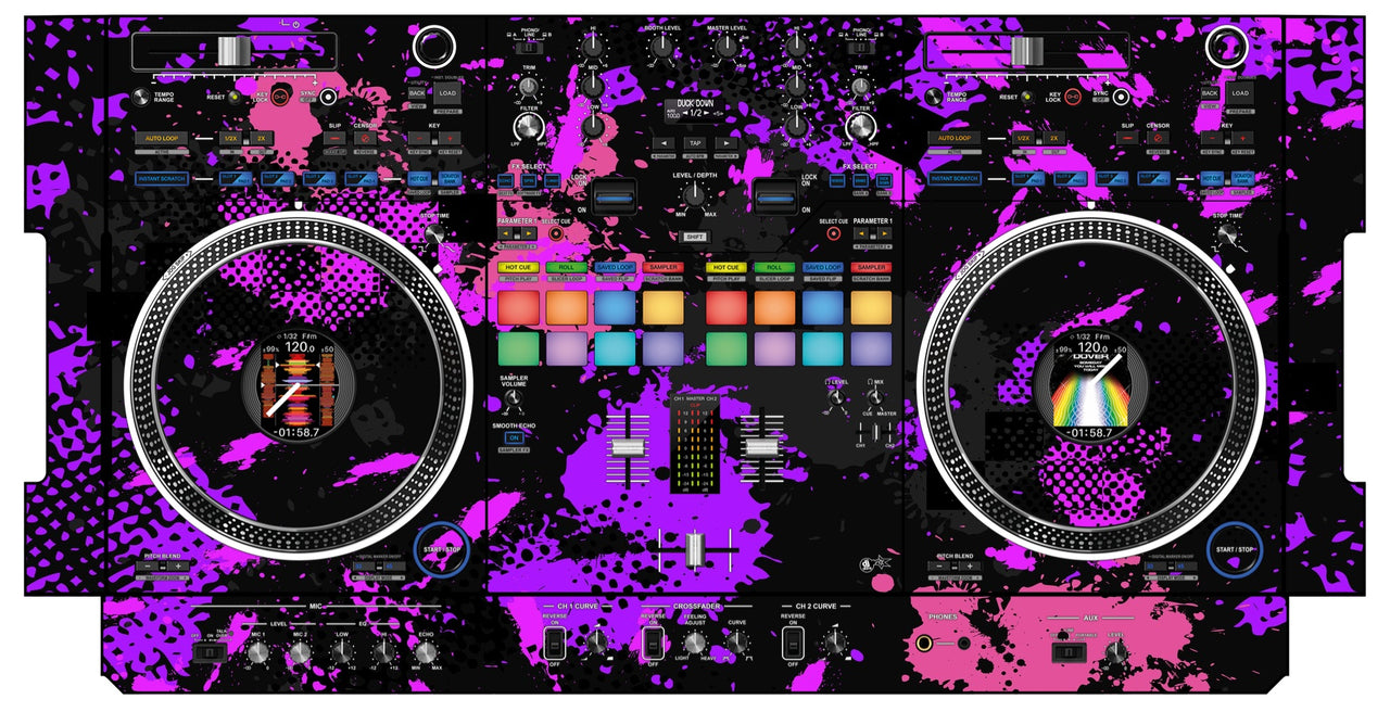 Pioneer DJ DDJ REV 7 Skin Conflict Purple