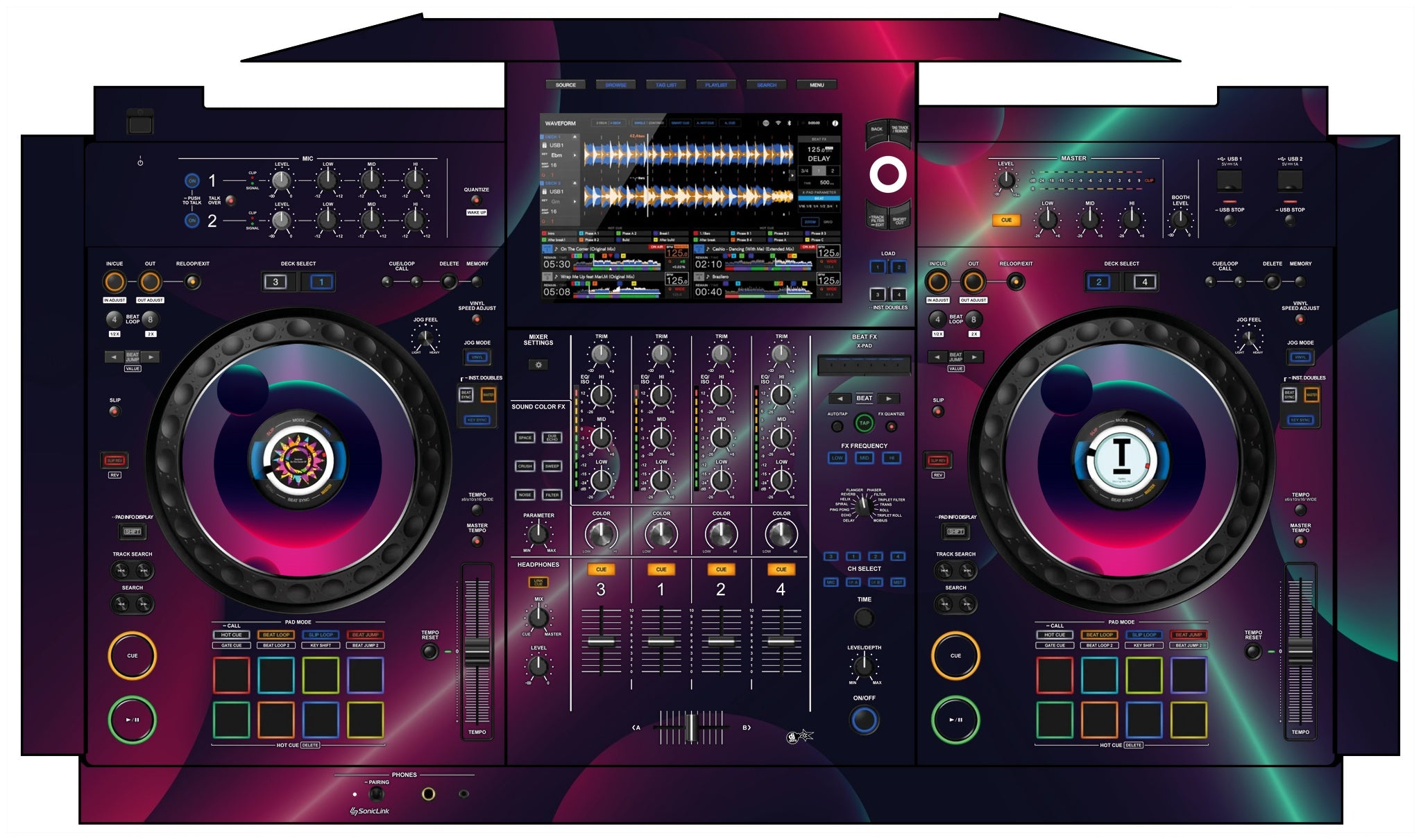 AlphaTheta XDJ AZ Skin Retro Bubble