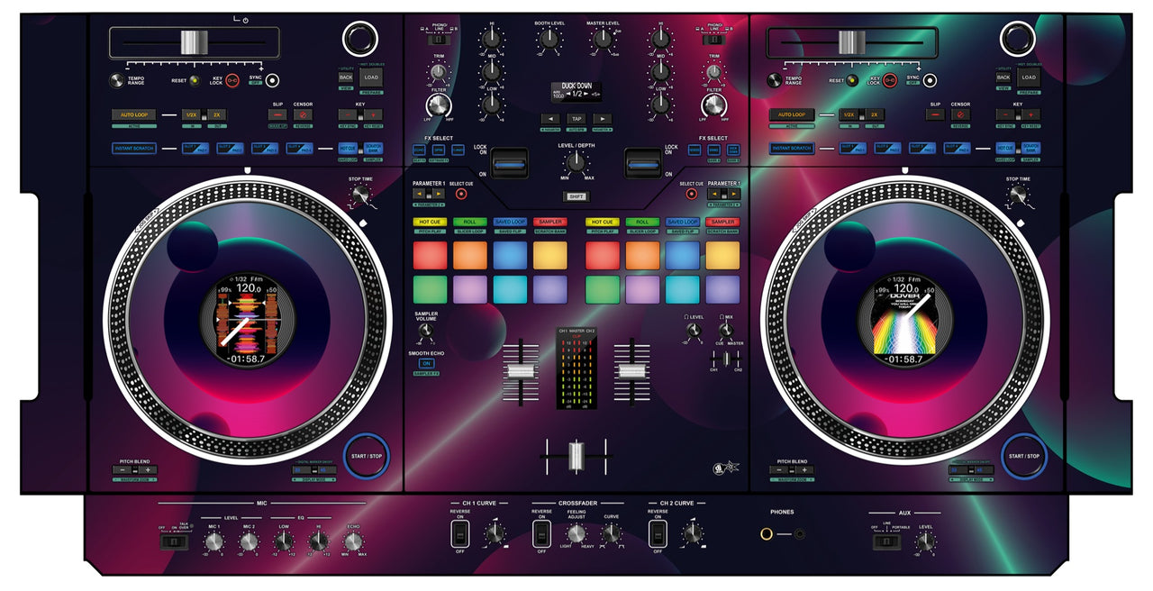 Pioneer DJ DDJ REV 7 Skin Retro Bubble