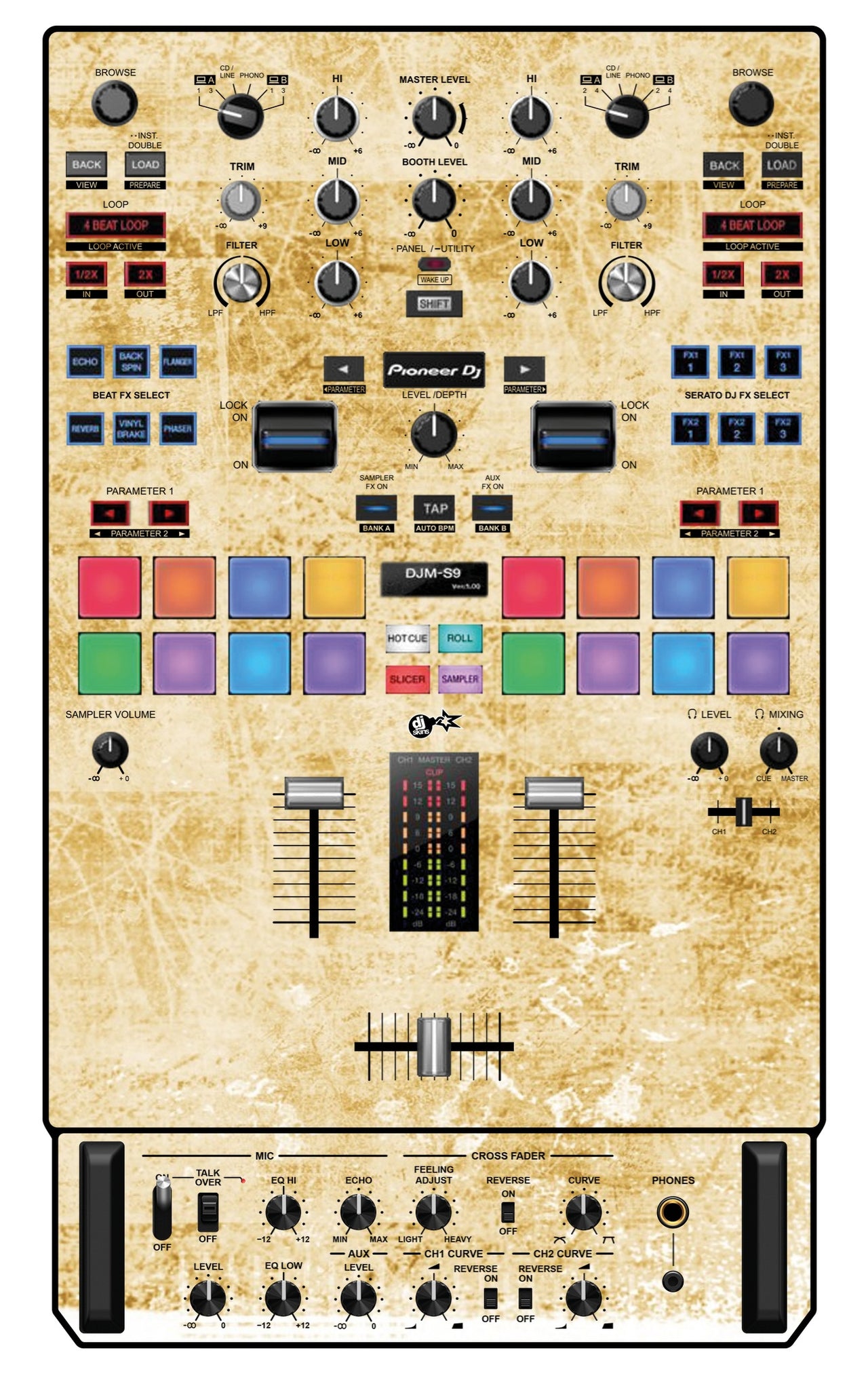 Pioneer DJ DJM S9 Skin Reverb