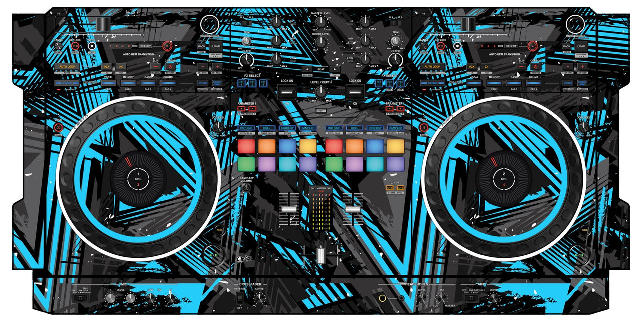 Pioneer DJ DDJ REV 5 Skin Ridge Blue Light