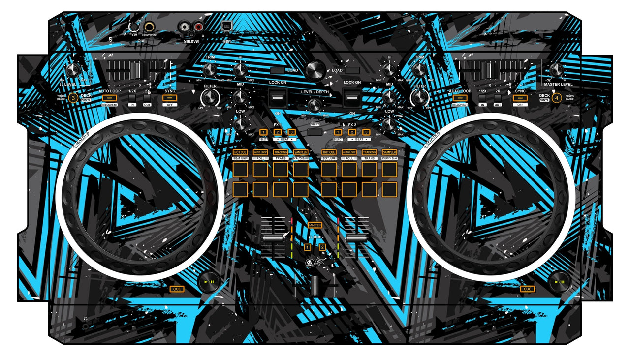 Pioneer DJ DDJ REV 1 Skin Ridge Blue Light