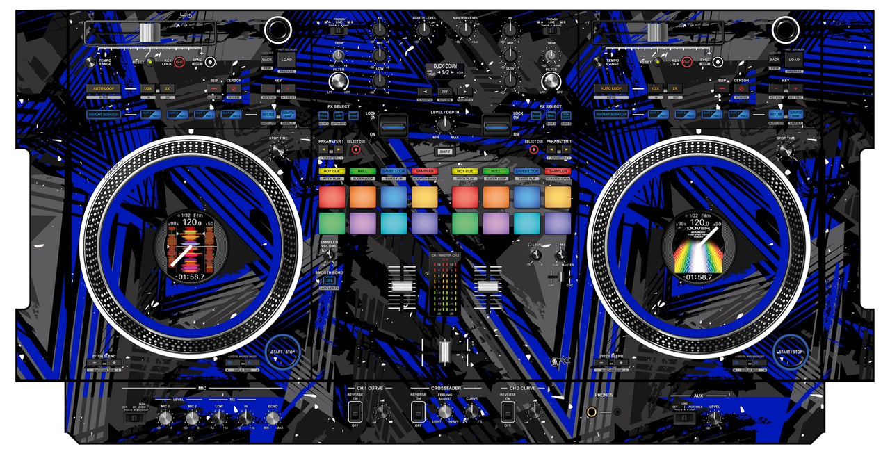 Pioneer DJ DDJ REV 7 Skin Ridge Blue