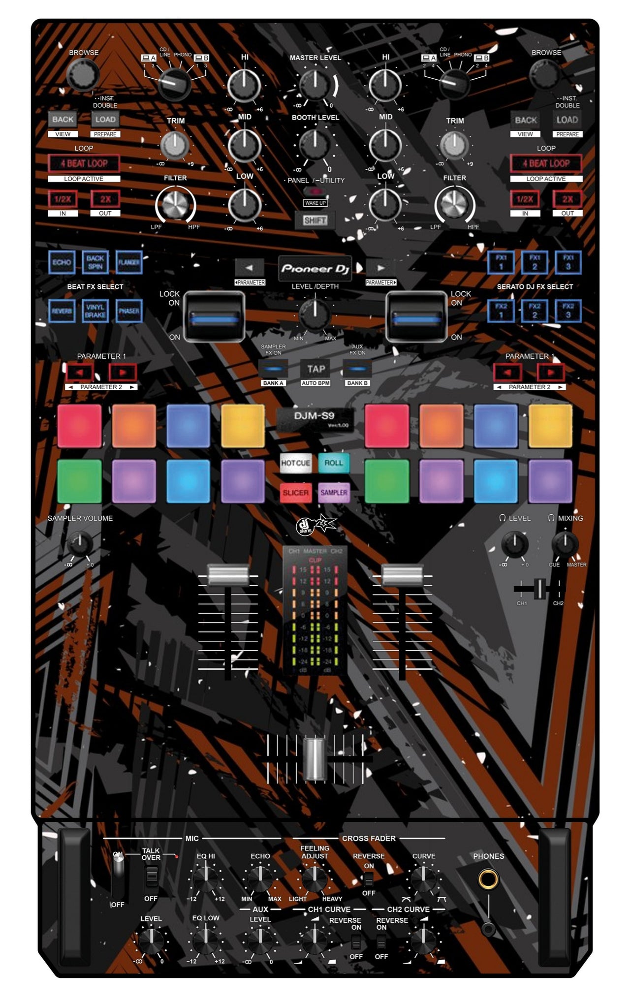 Pioneer DJ DJM S9 Skin Ridge Brown