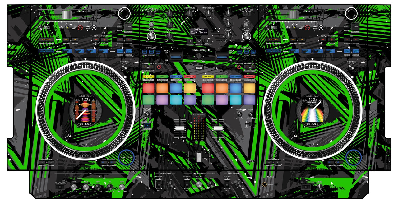 Pioneer DJ DDJ REV 7 Skin Ridge Green