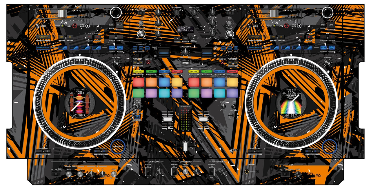 Pioneer DJ DDJ REV 7 Skin Ridge Orange