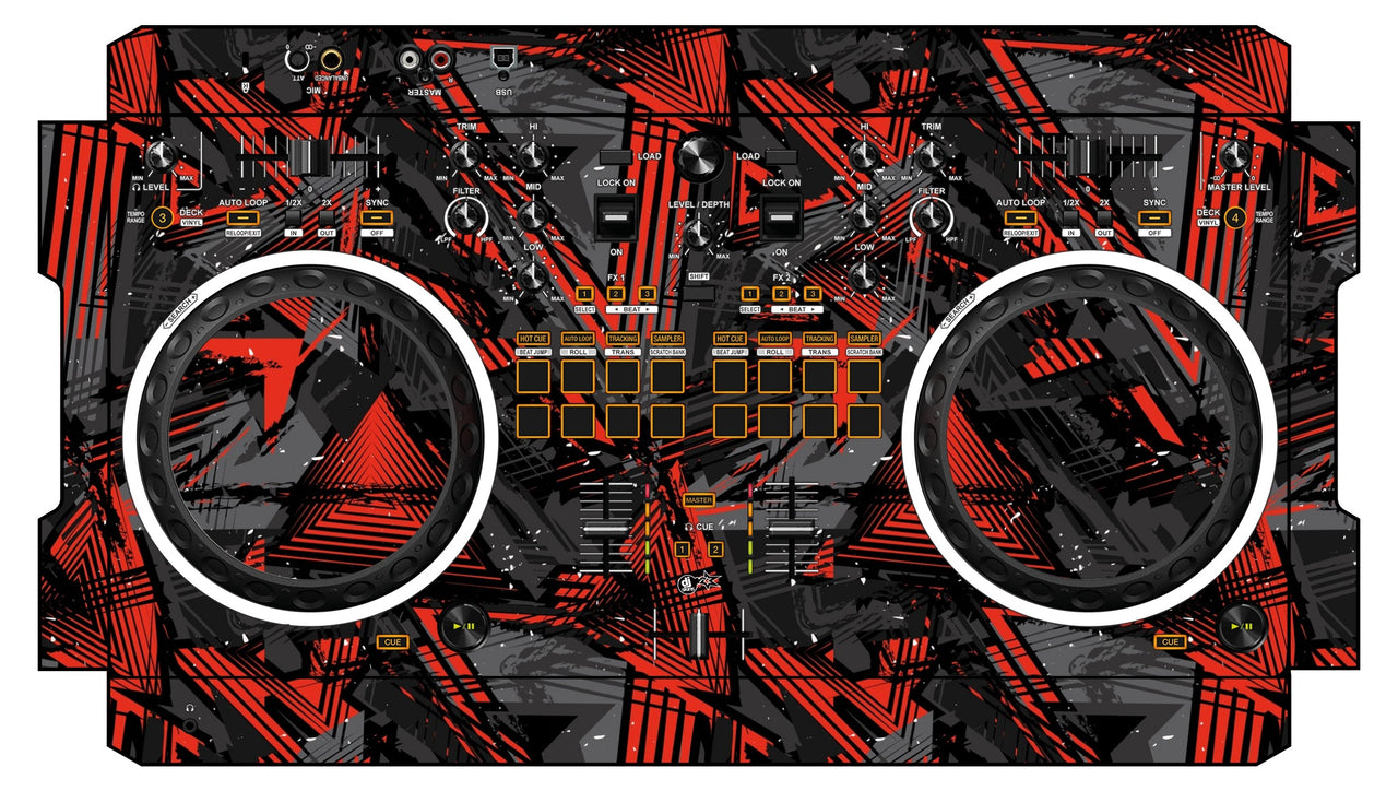 Pioneer DJ DDJ REV 1 Skin Ridge Red