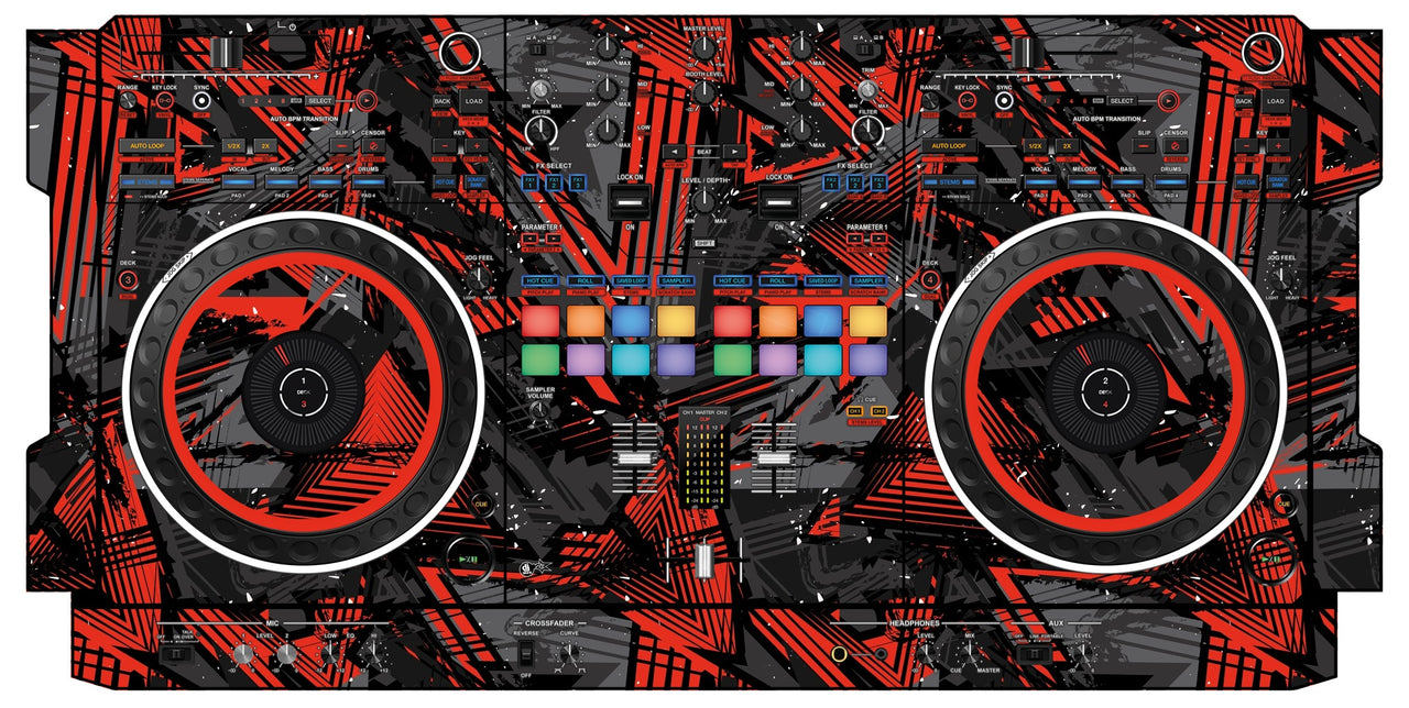 Pioneer DJ DDJ REV 5 Skin Ridge Red