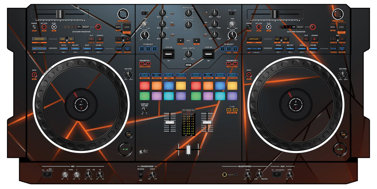 Pioneer DJ DDJ REV 5 Skin Rifter Orange