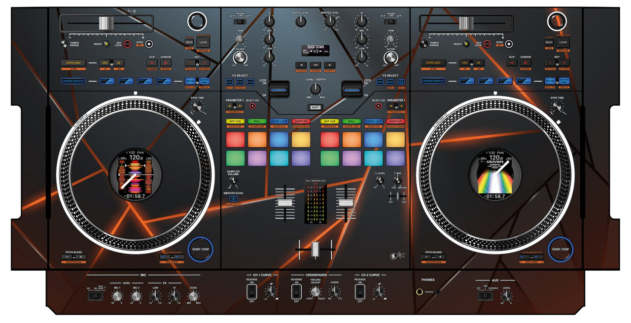 Pioneer DJ DDJ REV 7 Skin Rifter Orange