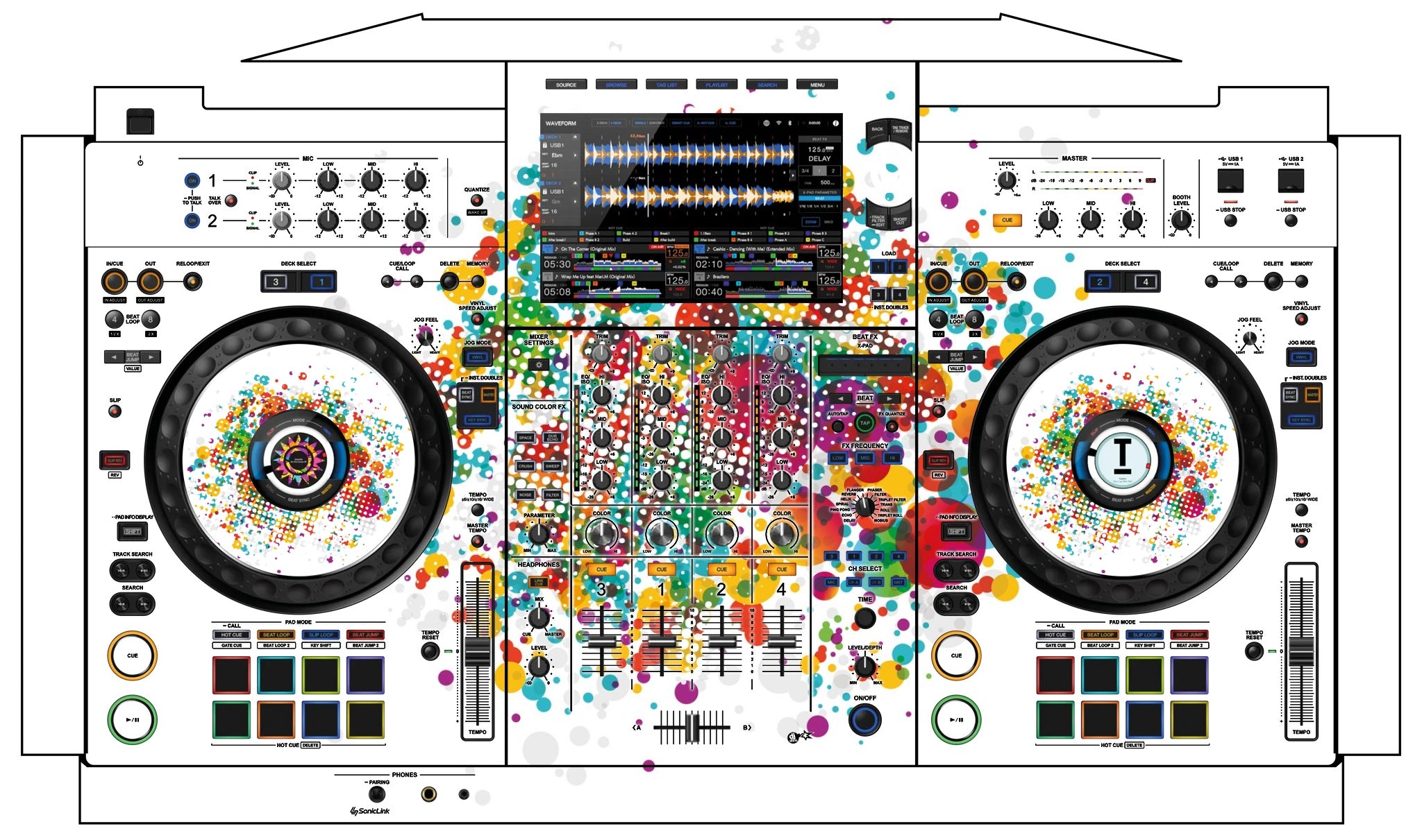 AlphaTheta XDJ AZ Skin Roundhouse