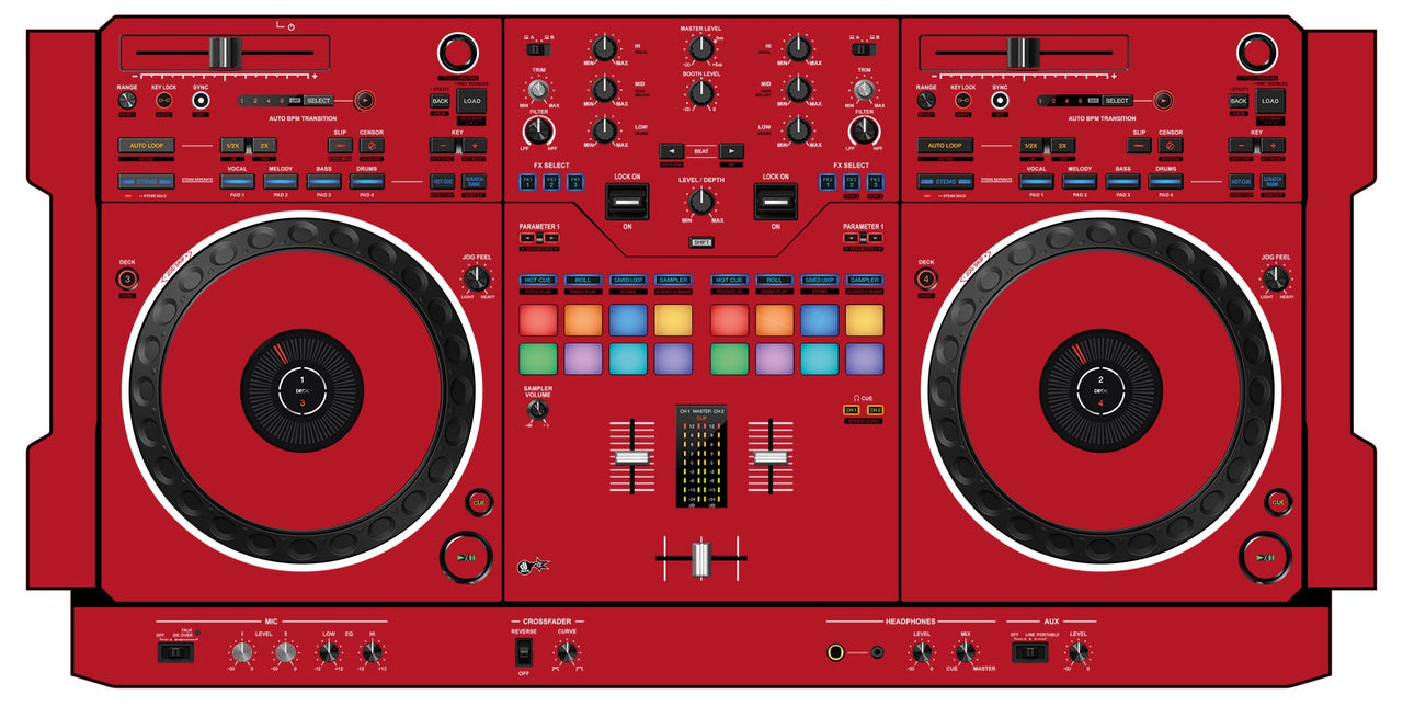 Pioneer DJ DDJ REV 5 Skin Ruby Red