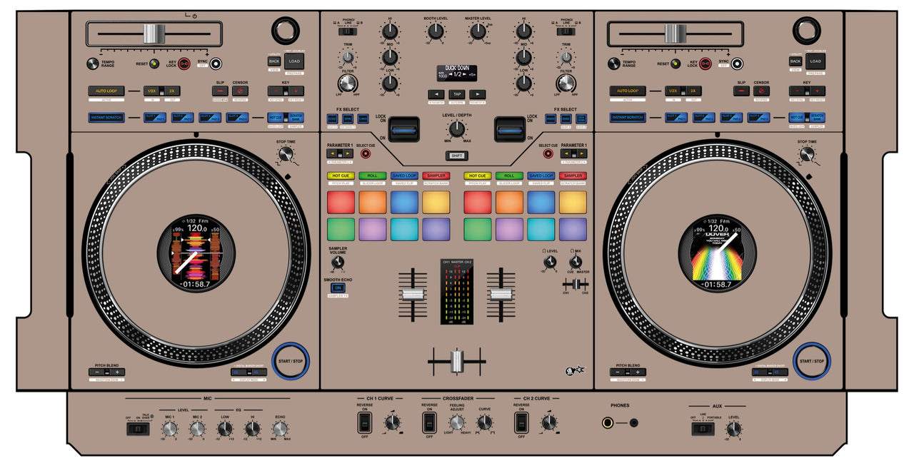 Pioneer DJ DDJ REV 7 Skin Sandstone Beige