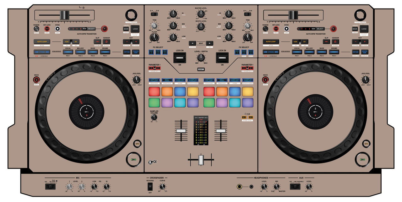 Pioneer DJ DDJ REV 5 Skin Sandstone Beige