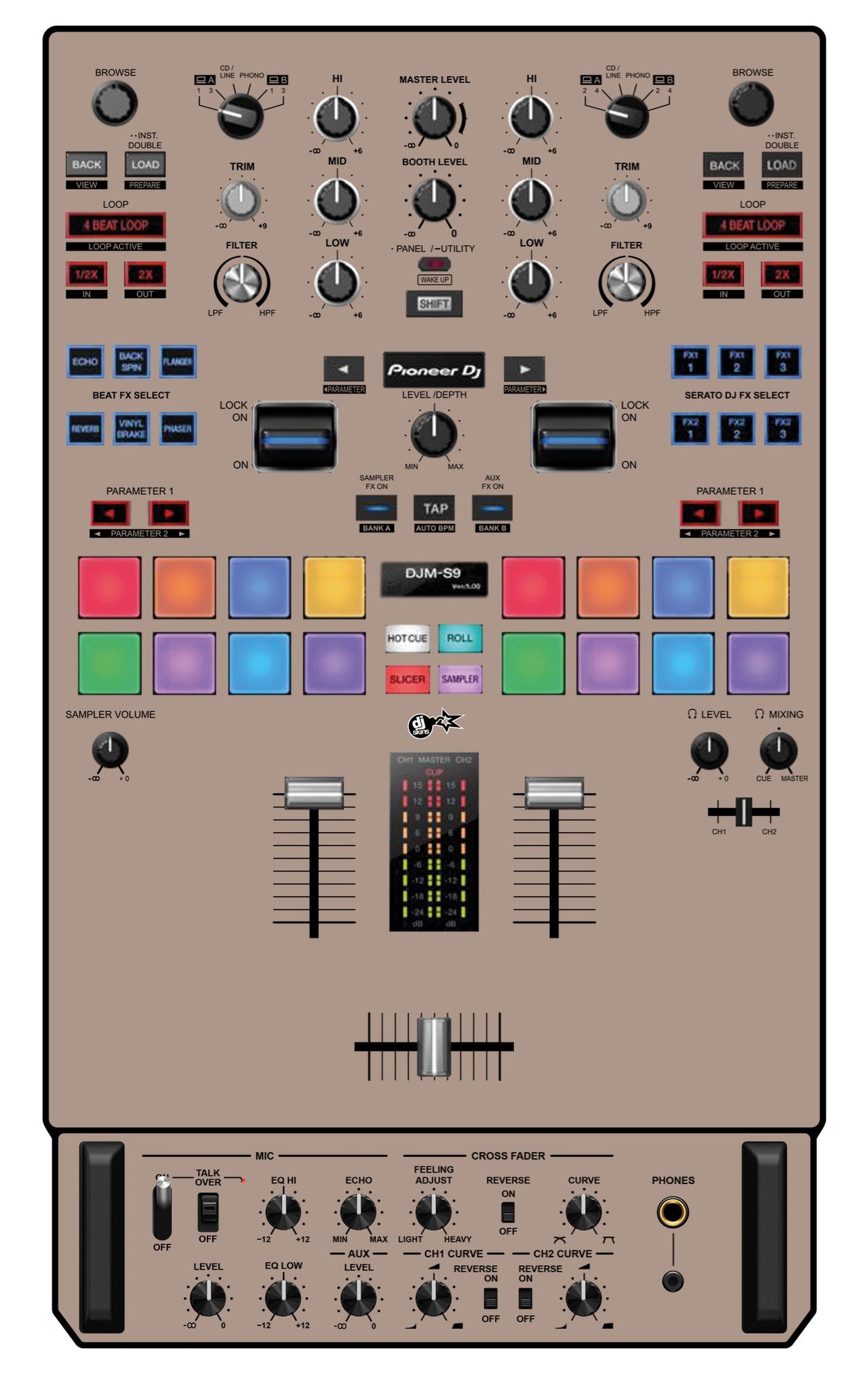 Pioneer DJ DJM S9 Skin Sandstone Beige