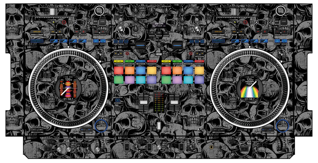 Pioneer DJ DDJ REV 7 Skin Skull