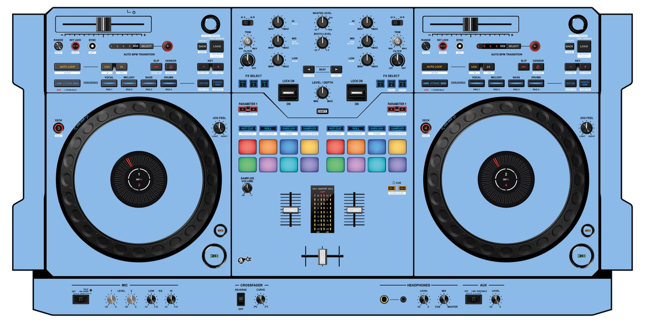 Pioneer DJ DDJ REV 5 Skin Sky Blue
