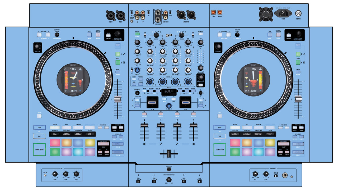 Rane Performer Skin Sky Blue