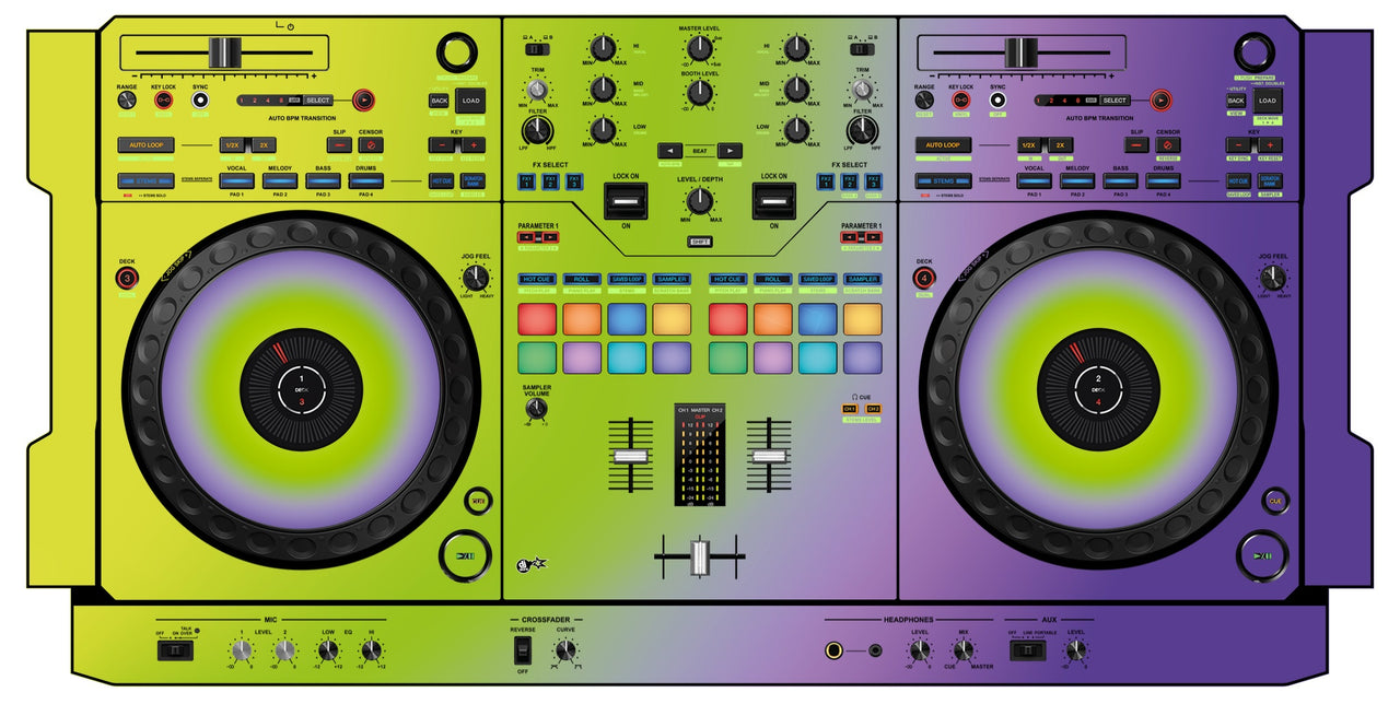 Pioneer DJ DDJ REV 5 Skin Smooth Gradienter V1