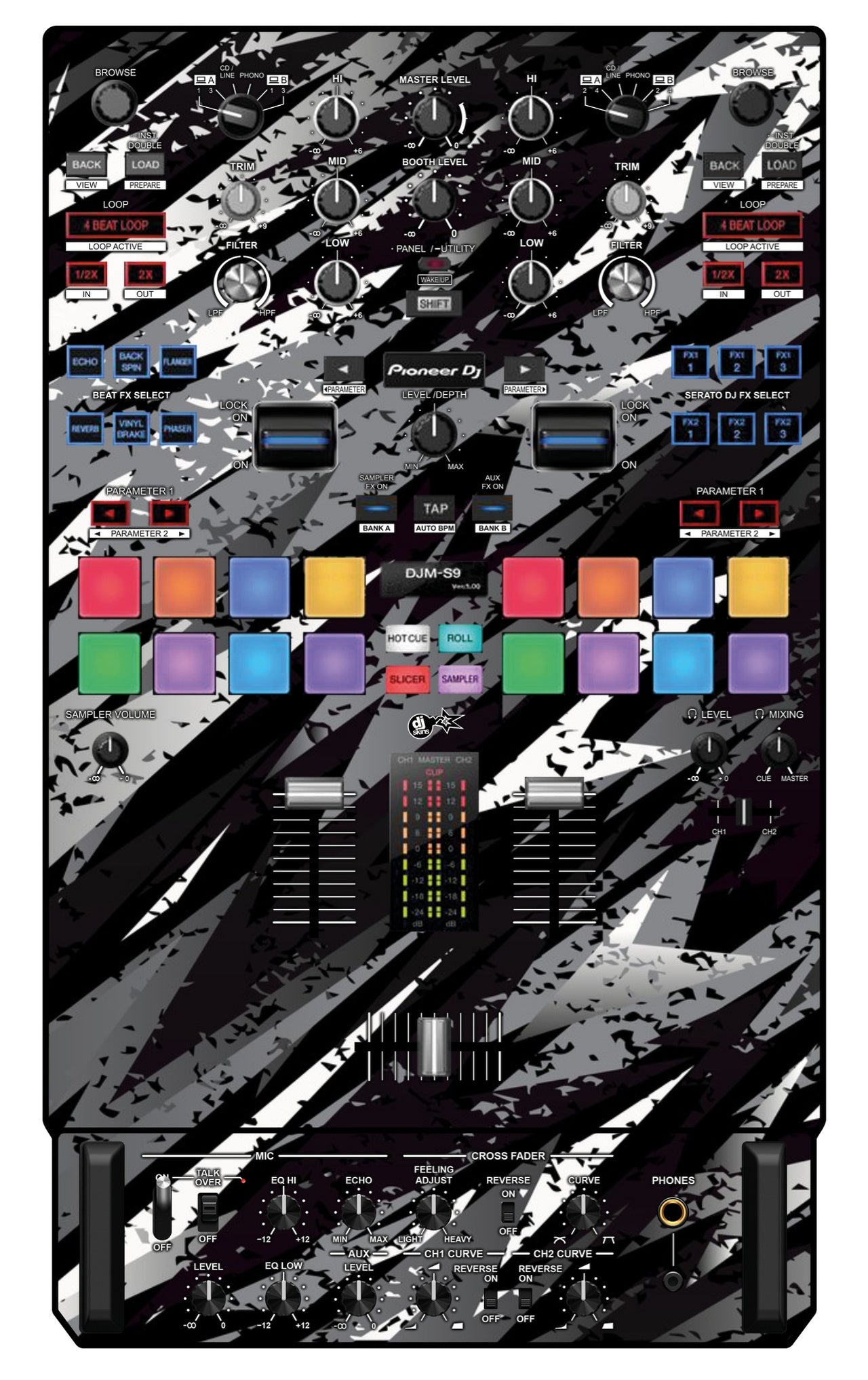 Pioneer DJ DJM S9 Skin Sparkasm Black
