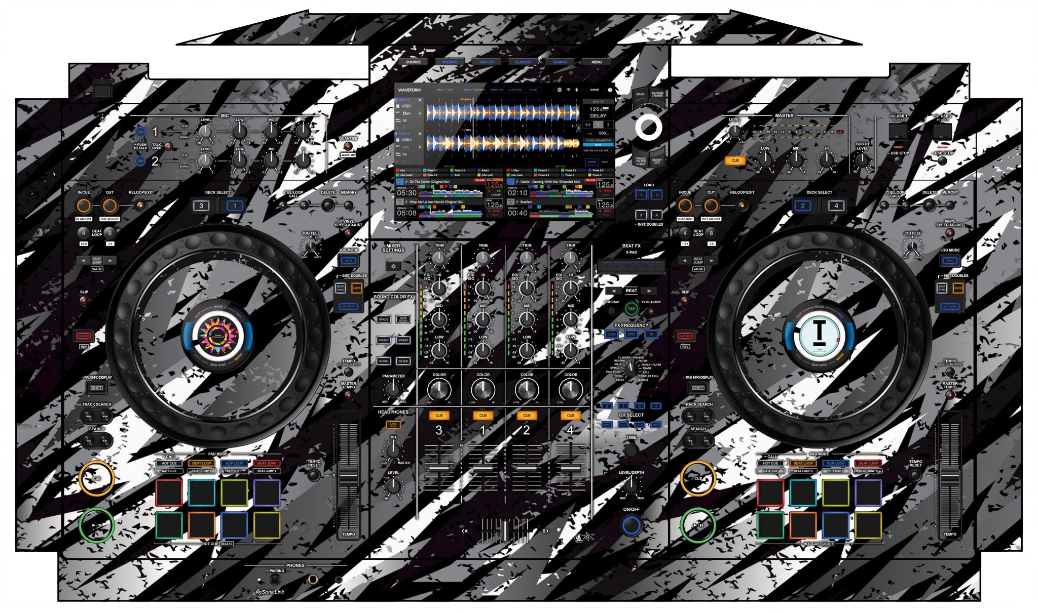 AlphaTheta XDJ AZ Skin Sparkasm Black