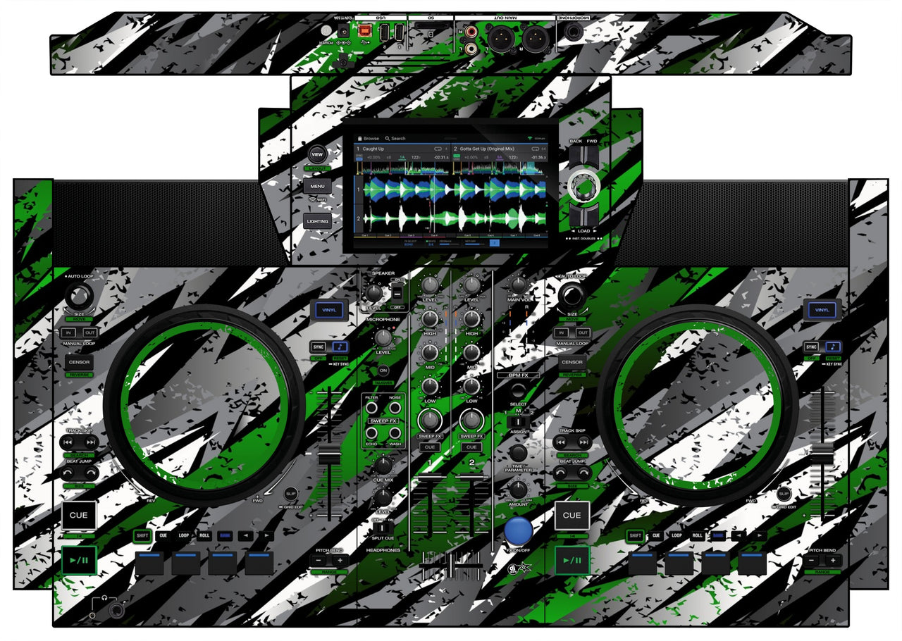Denon DJ SC Live 2 Skin Sparkasm Green