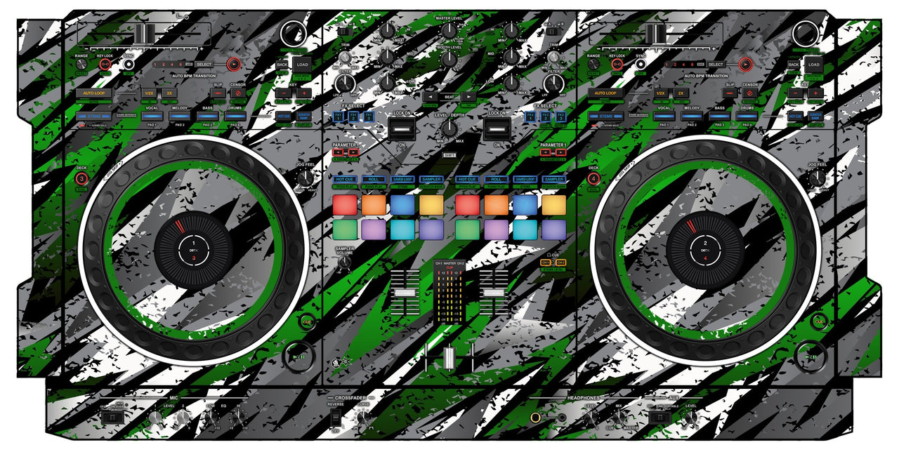 Pioneer DJ DDJ REV 5 Skin Sparkasm Green