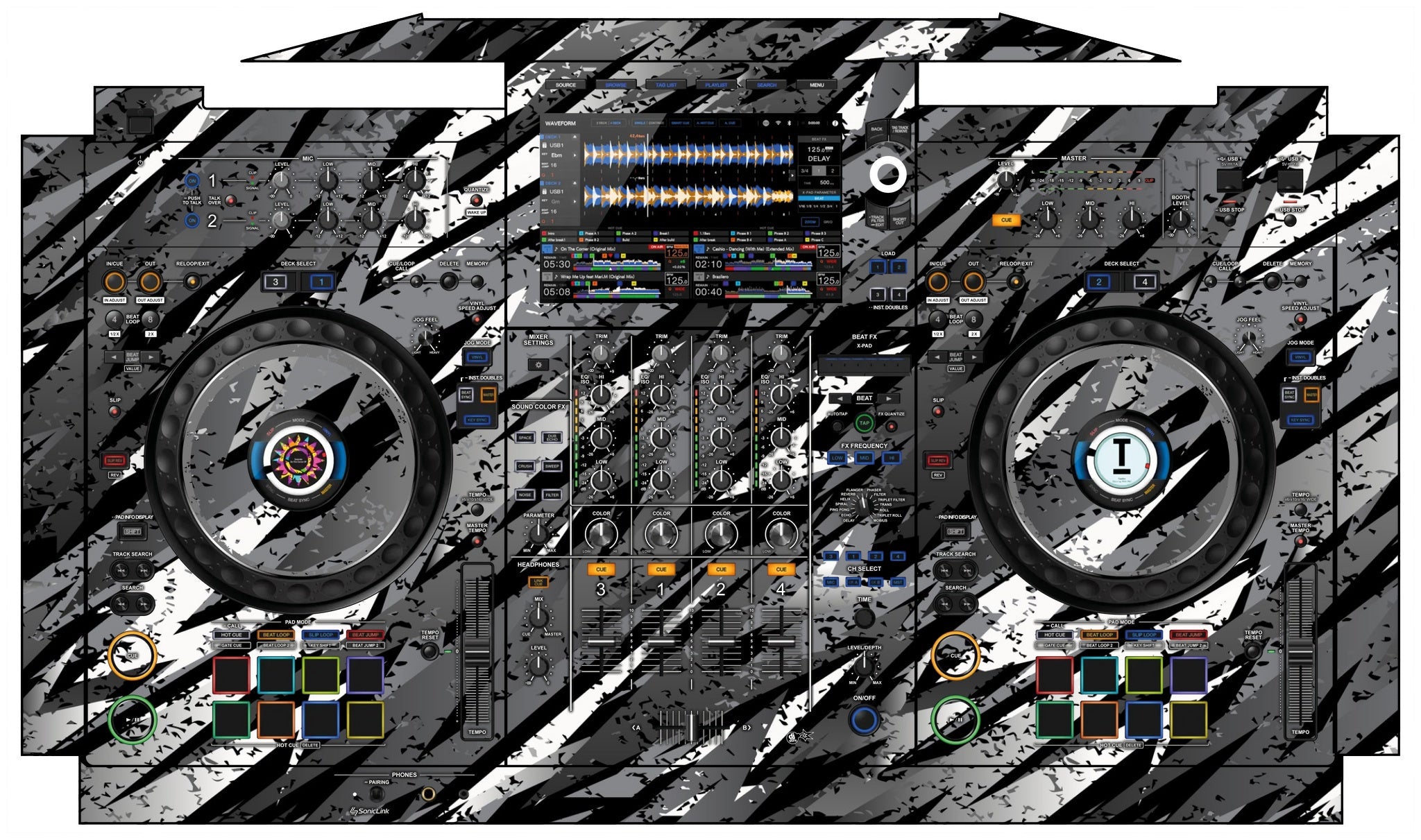 AlphaTheta XDJ AZ Skin Sparkasm Grey