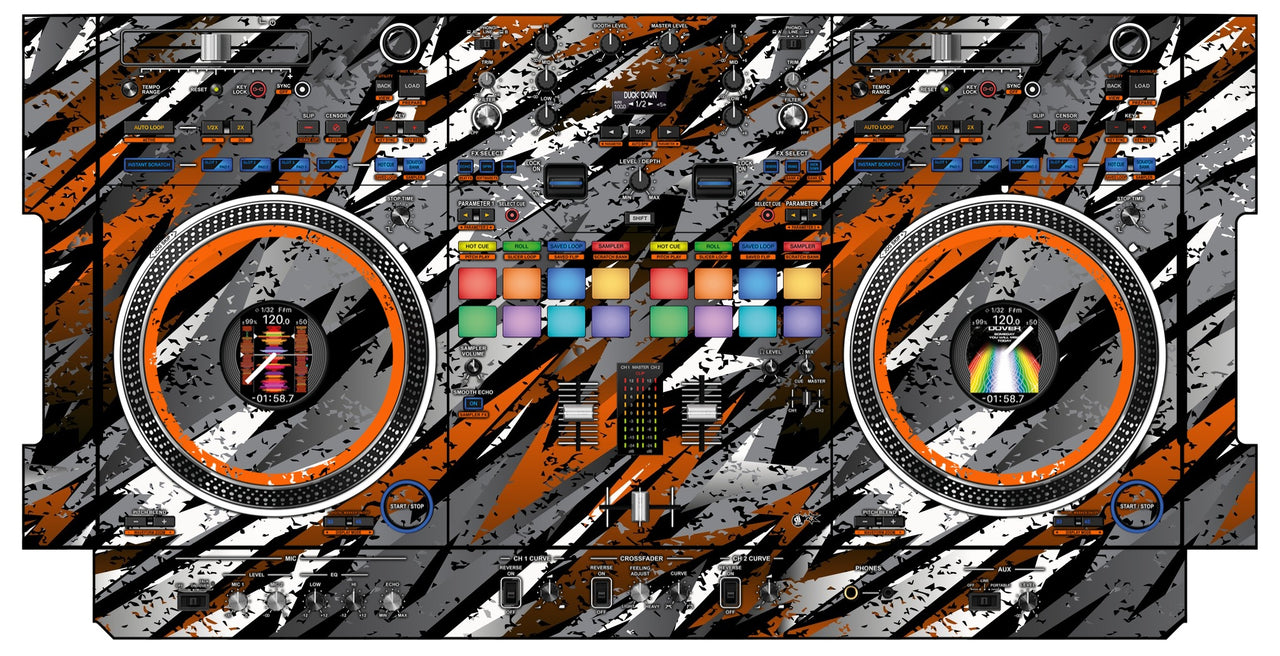Pioneer DJ DDJ REV 7 Skin Sparkasm Orange