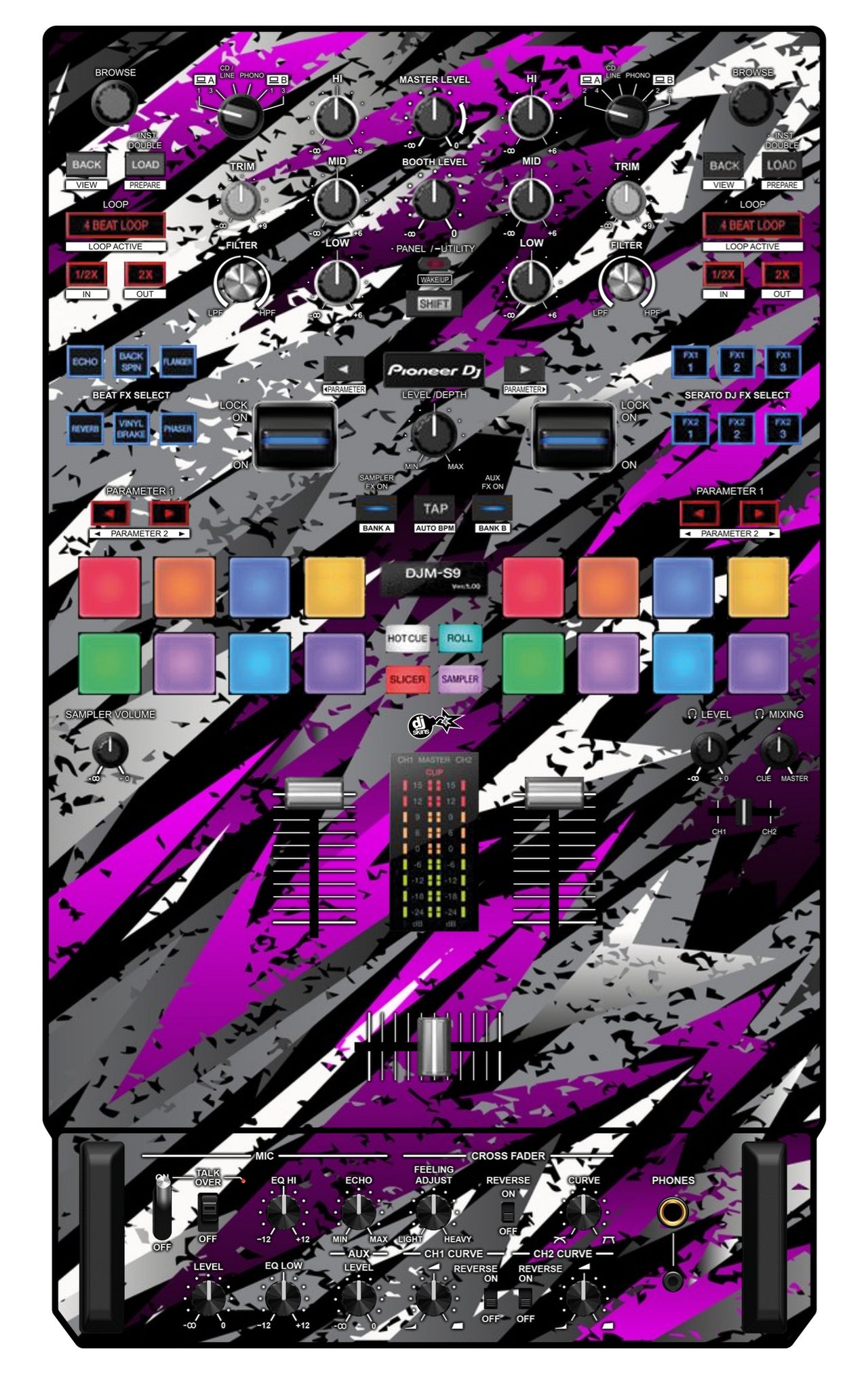 Pioneer DJ DJM S9 Skin Sparkasm Pink