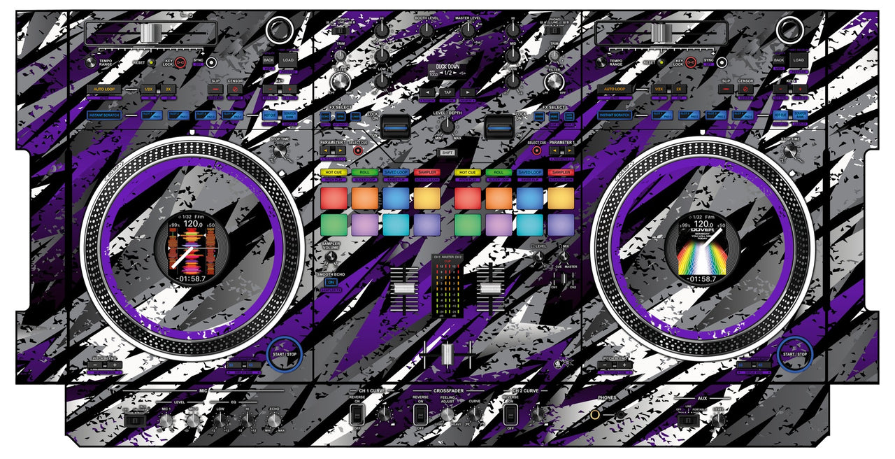Pioneer DJ DDJ REV 7 Skin Sparkasm Purple