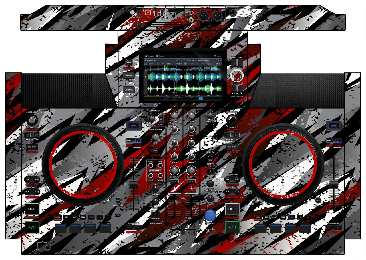 Denon DJ SC Live 2 Skin Sparkasm Red