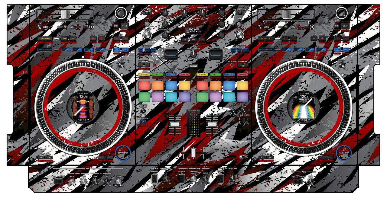 Pioneer DJ DDJ REV 7 Skin Sparkasm Red