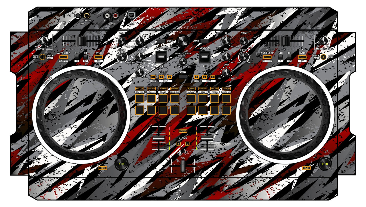Pioneer DJ DDJ REV 1 Skin Sparkasm Red
