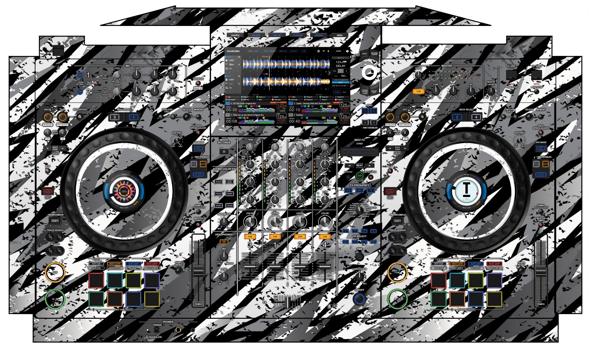 AlphaTheta XDJ AZ Skin Sparkasm White