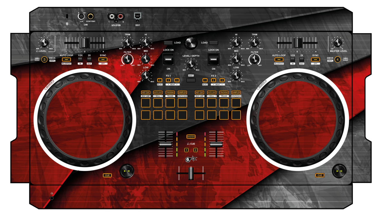 Pioneer DJ DDJ REV 1 Skin Steelay Red